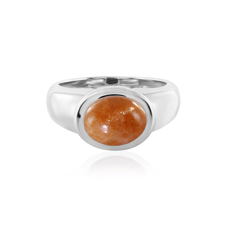 Sunstone Silver Ring