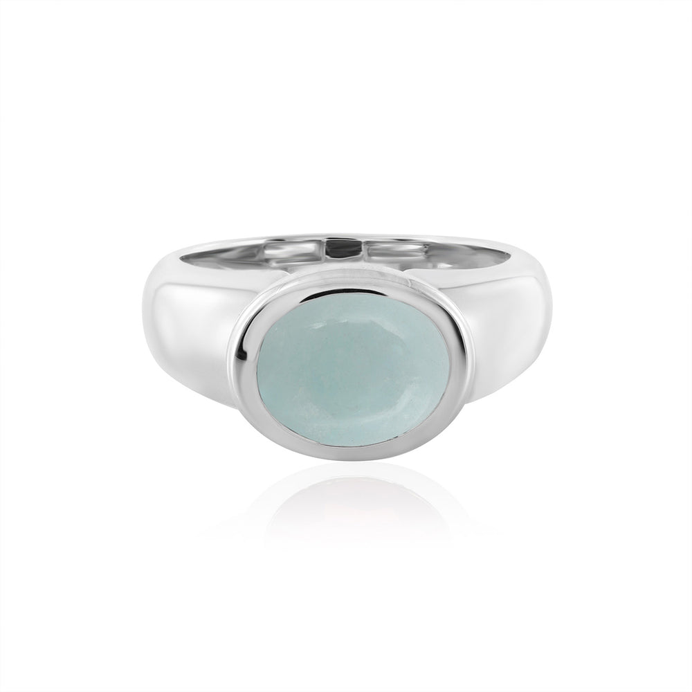 Aquamarine Silver Ring