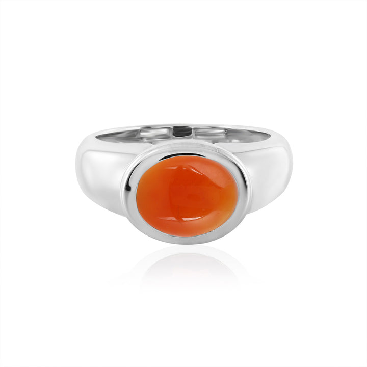 Red Onyx Silver Ring