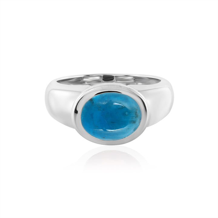 Neon Apatite Silver Ring