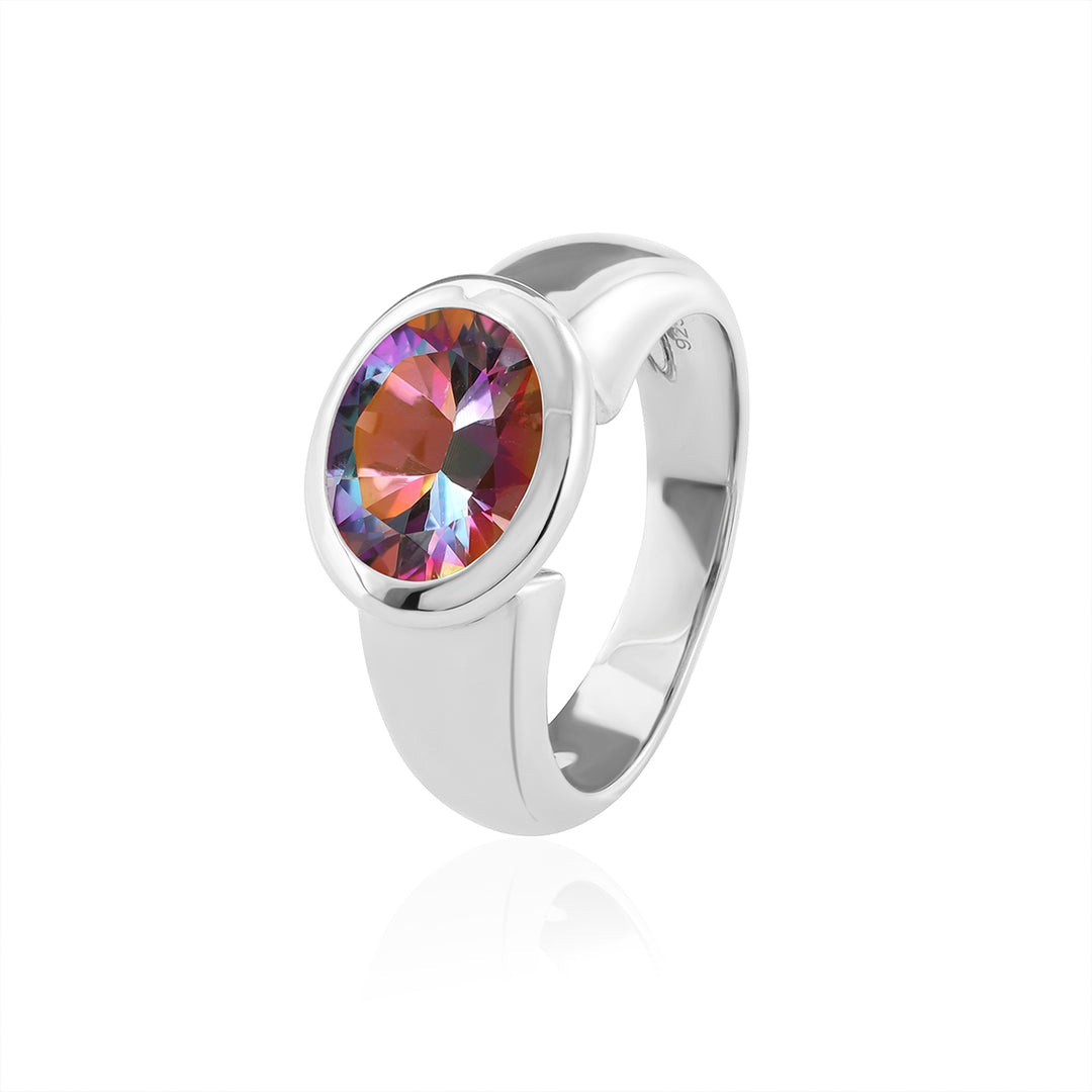 Mystic Topaz Silver Ring