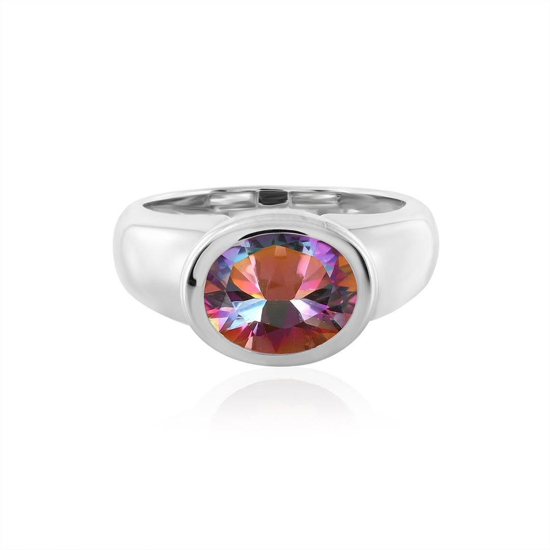 Mystic Topaz Silver Ring