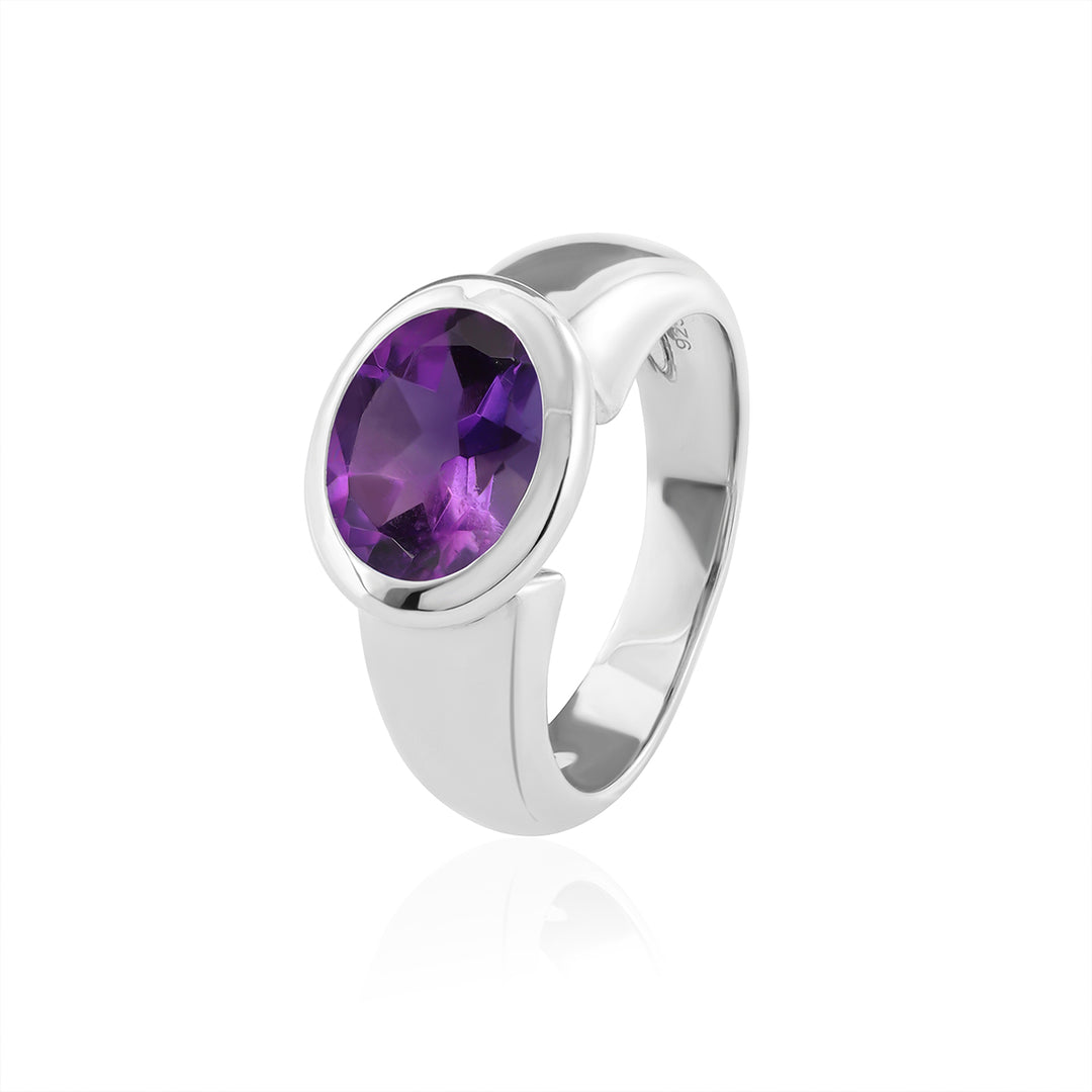 Amethyst Silver Ring