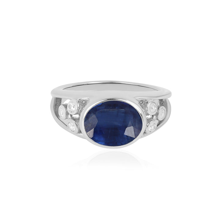 Kyanite and Zircon 925 Silver Ring