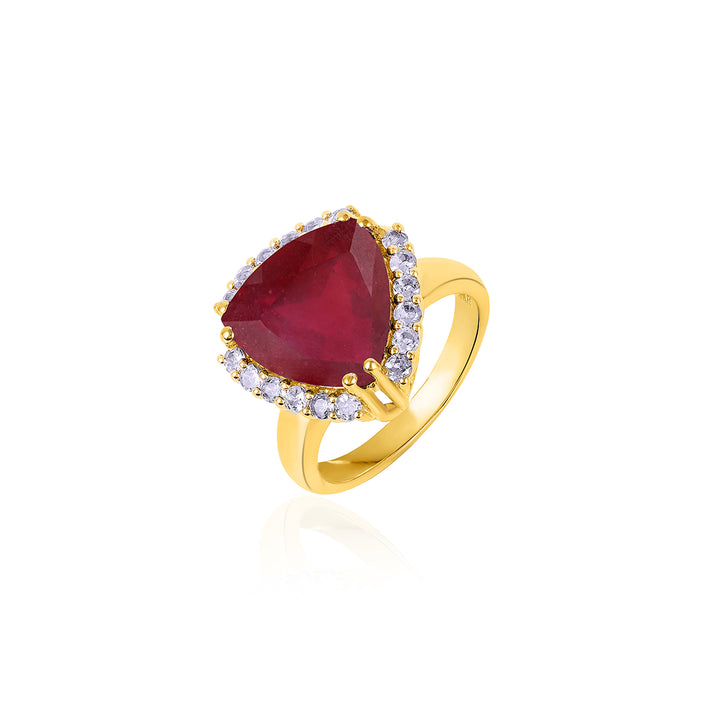 Ruby and Tanzanite Silver Ring