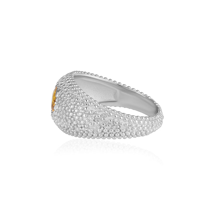 Mandarin Zircon Silver Ring