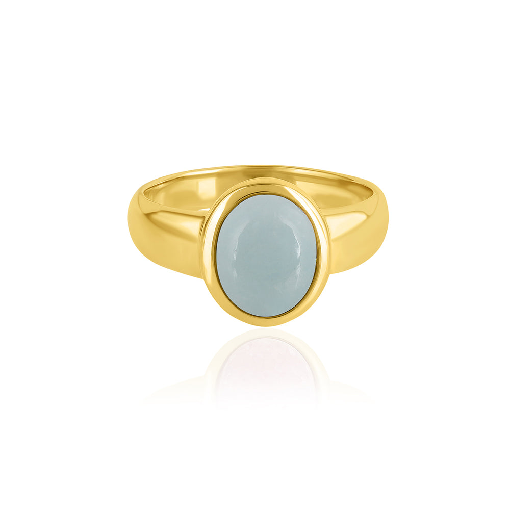 Aquamarine 925 Silver Ring