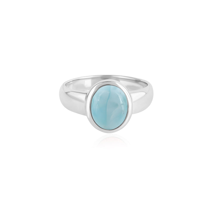 Larimar 925 Silver Ring