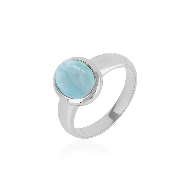 Larimar 925 Silver Ring