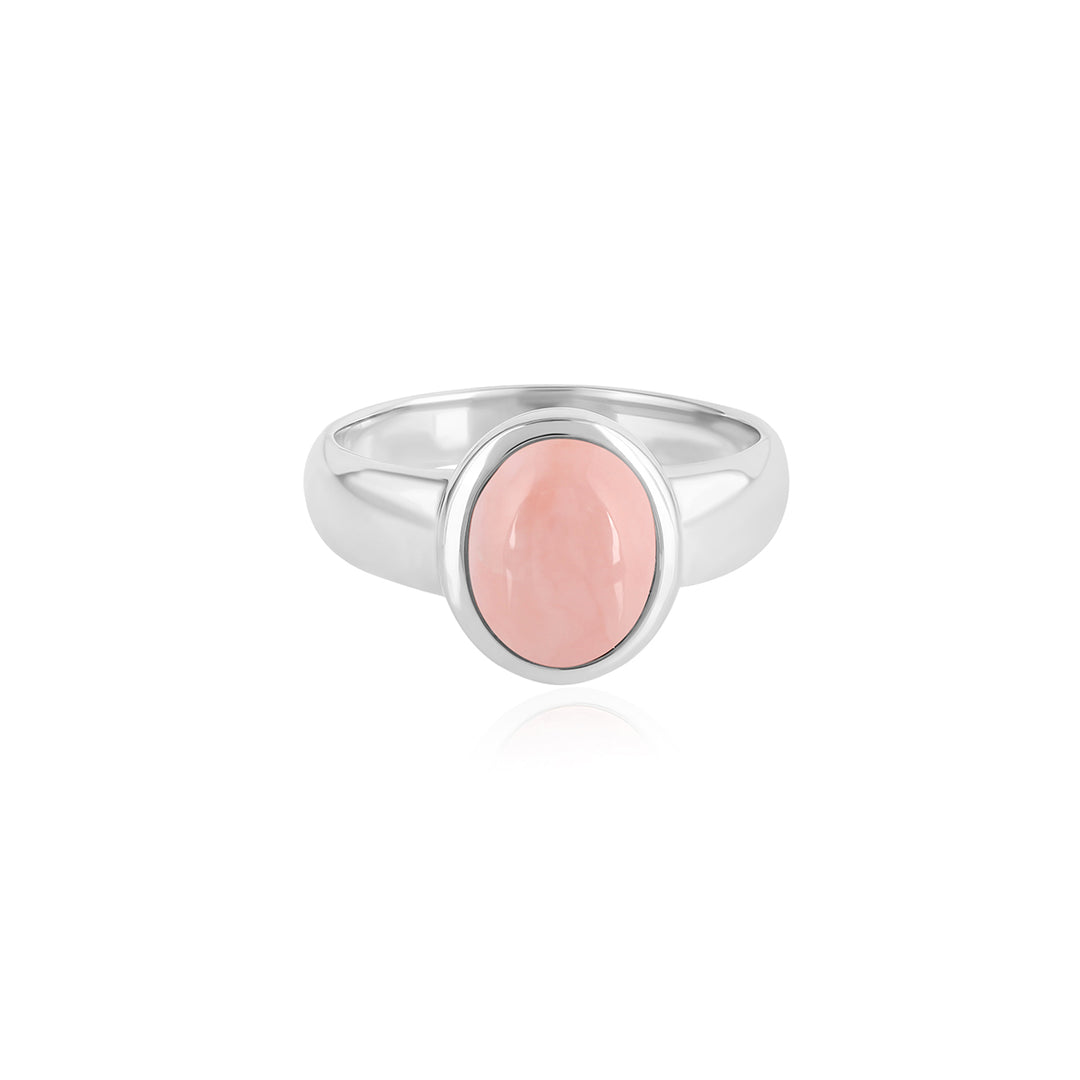 Pink Opal 925 Silver Ring