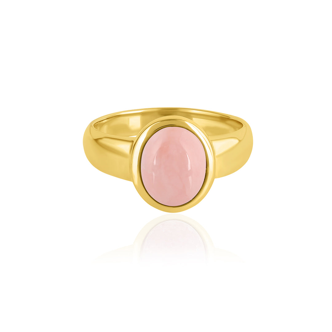 Pink Opal 925 Silver Ring