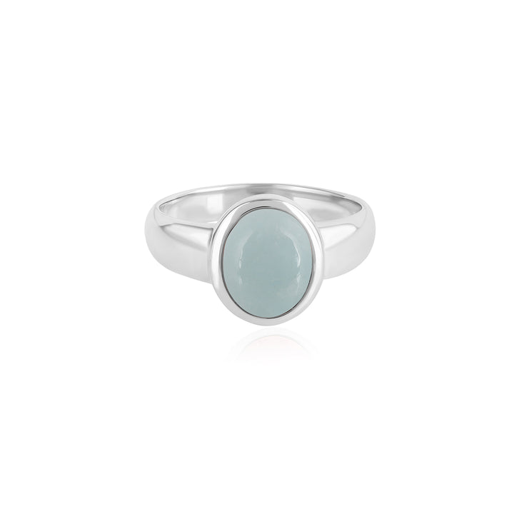 Aquamarine 925 Silver Ring