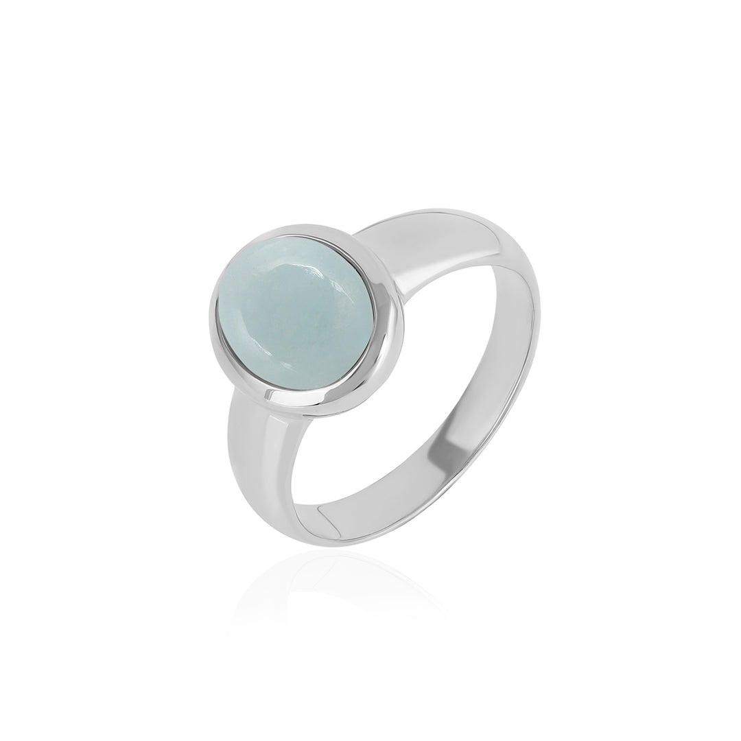 Aquamarine 925 Silver Ring