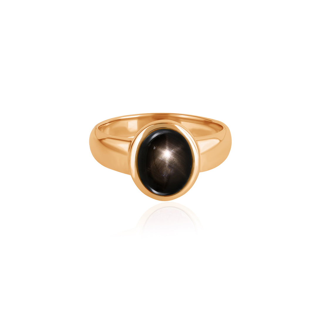 Black Star Sapphire 925 Silver Ring