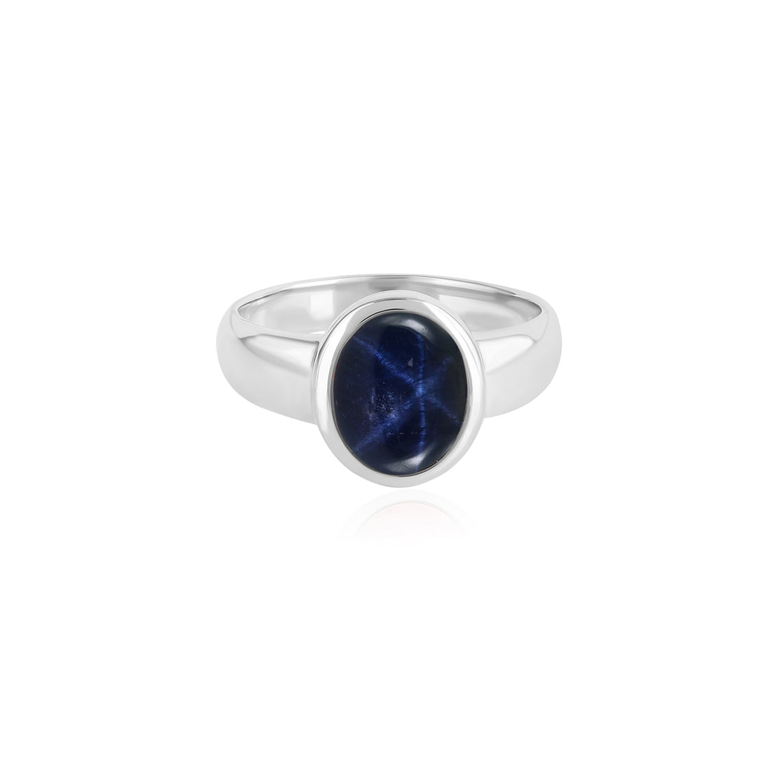 Diffusion Blue Star 925 Silver Ring