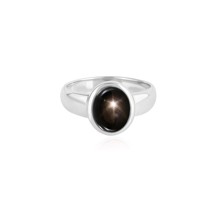 Black Star Sapphire 925 Silver Ring