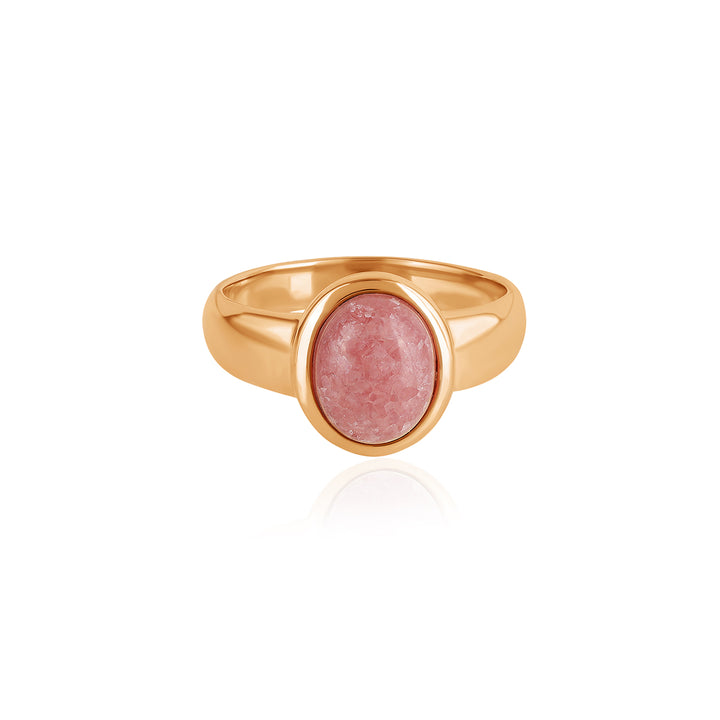 Rhodochrosite Silver Ring