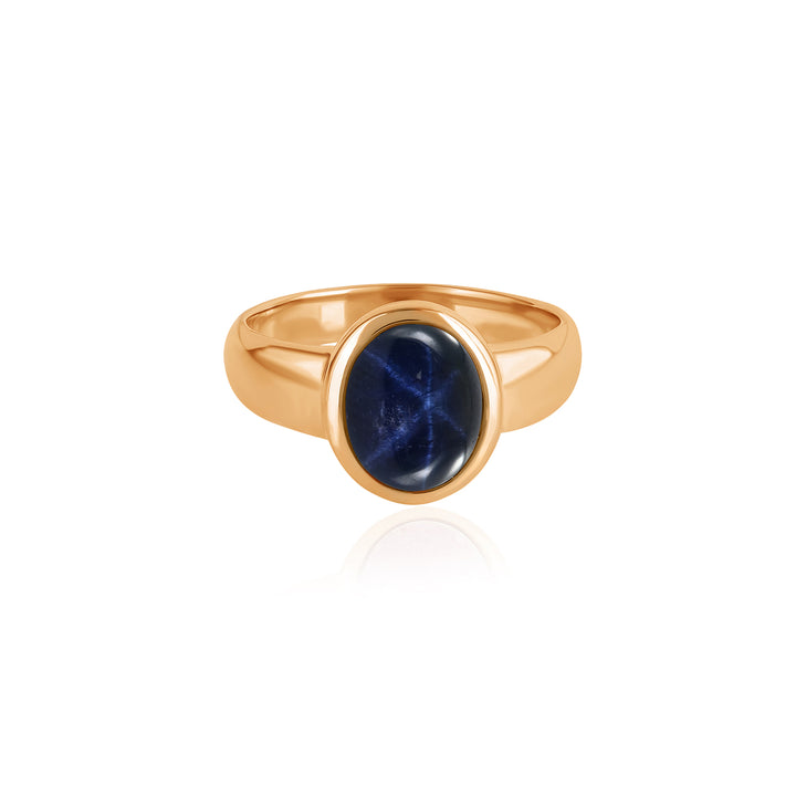 Diffusion Blue Star 925 Silver Ring