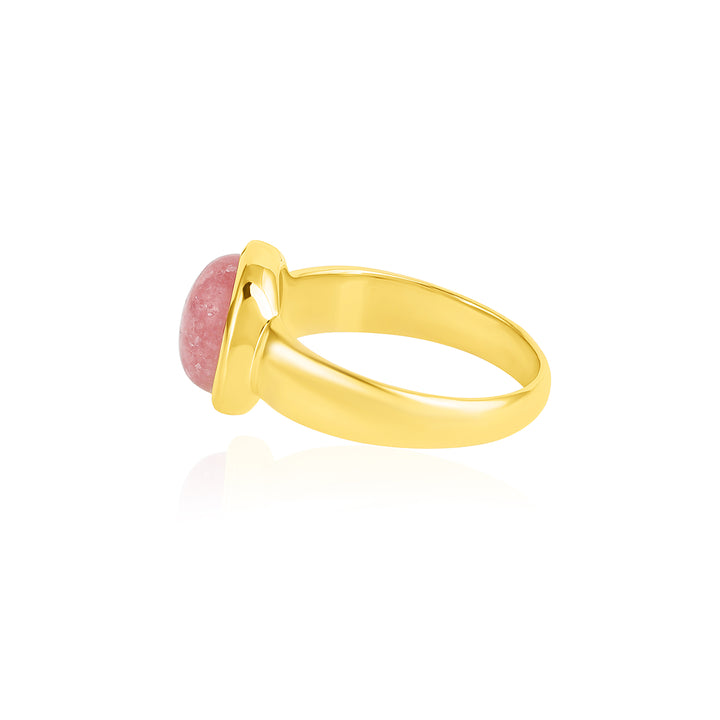 Rhodochrosite Silver Ring