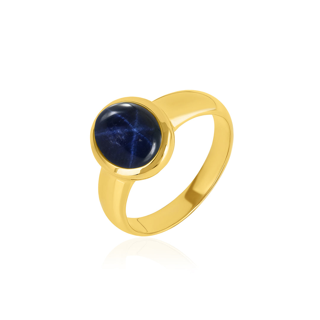 Diffusion Blue Star 925 Silver Ring