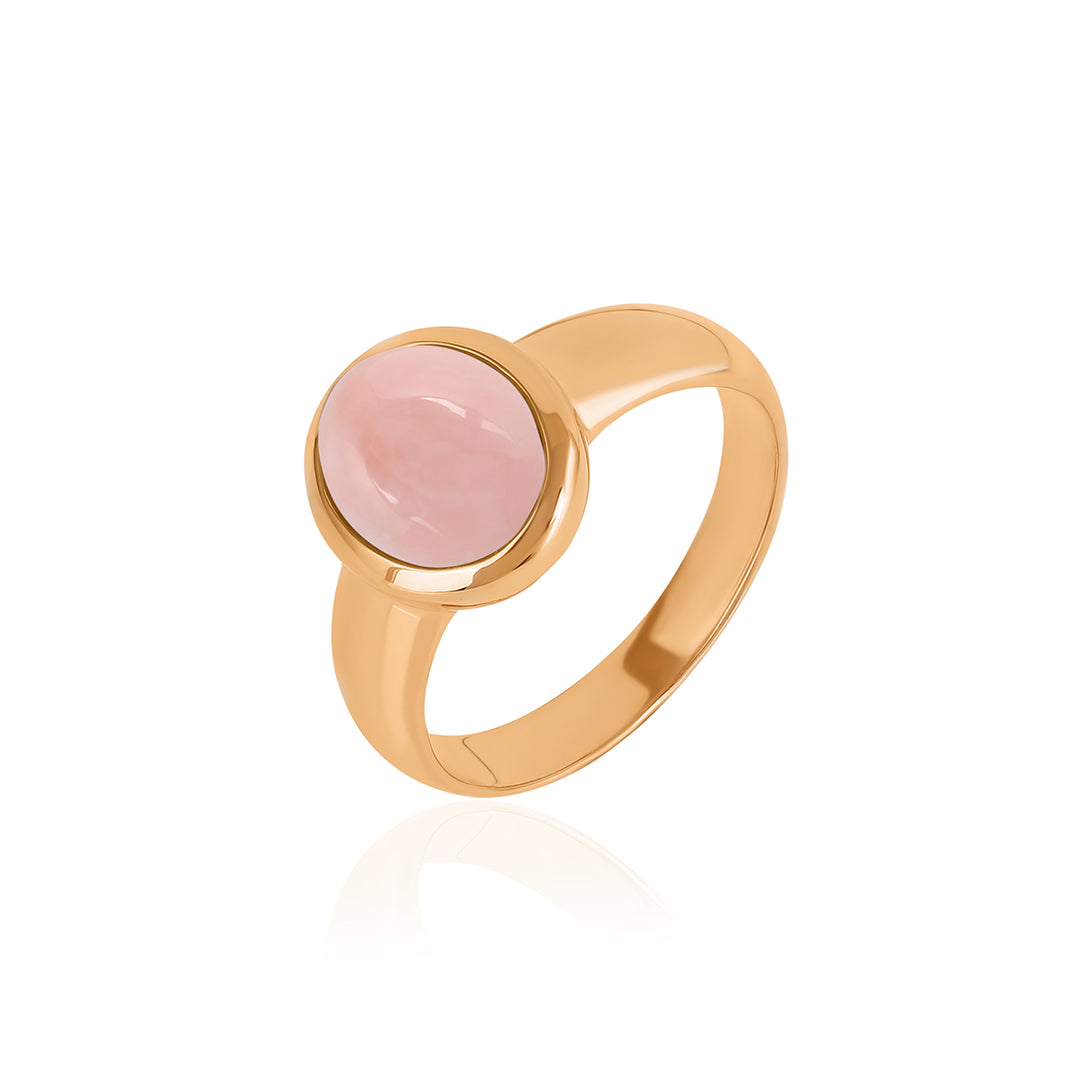 Pink Opal 925 Silver Ring