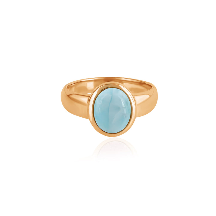 Larimar 925 Silver Ring